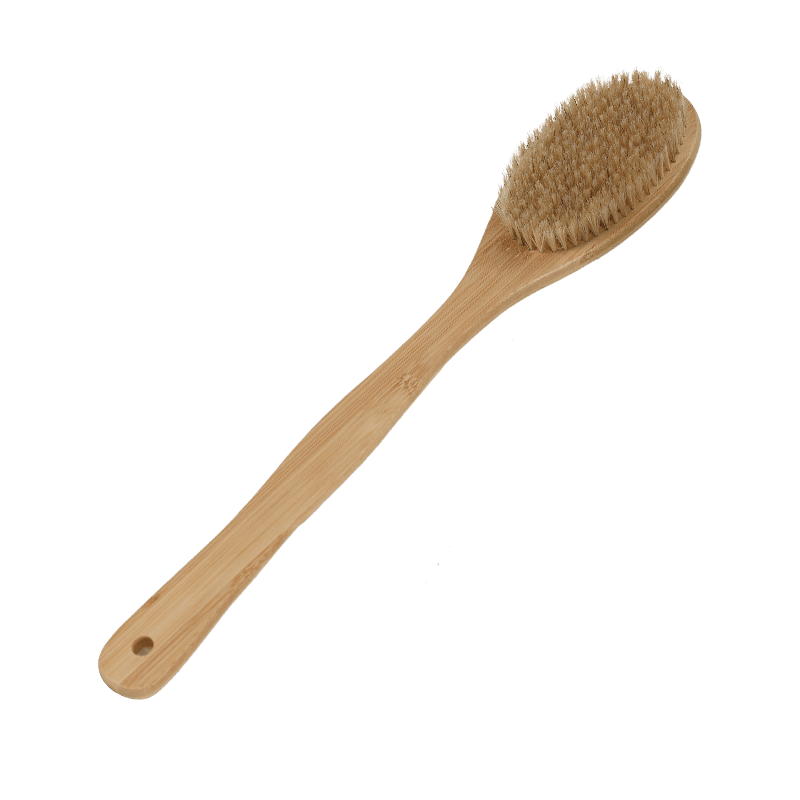 Long Handle Natural Wooden Bath Brush Dry & Wet Body Brush