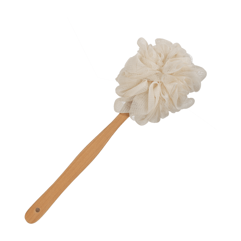 Bath Flower With Handle Shower Back Scrubber