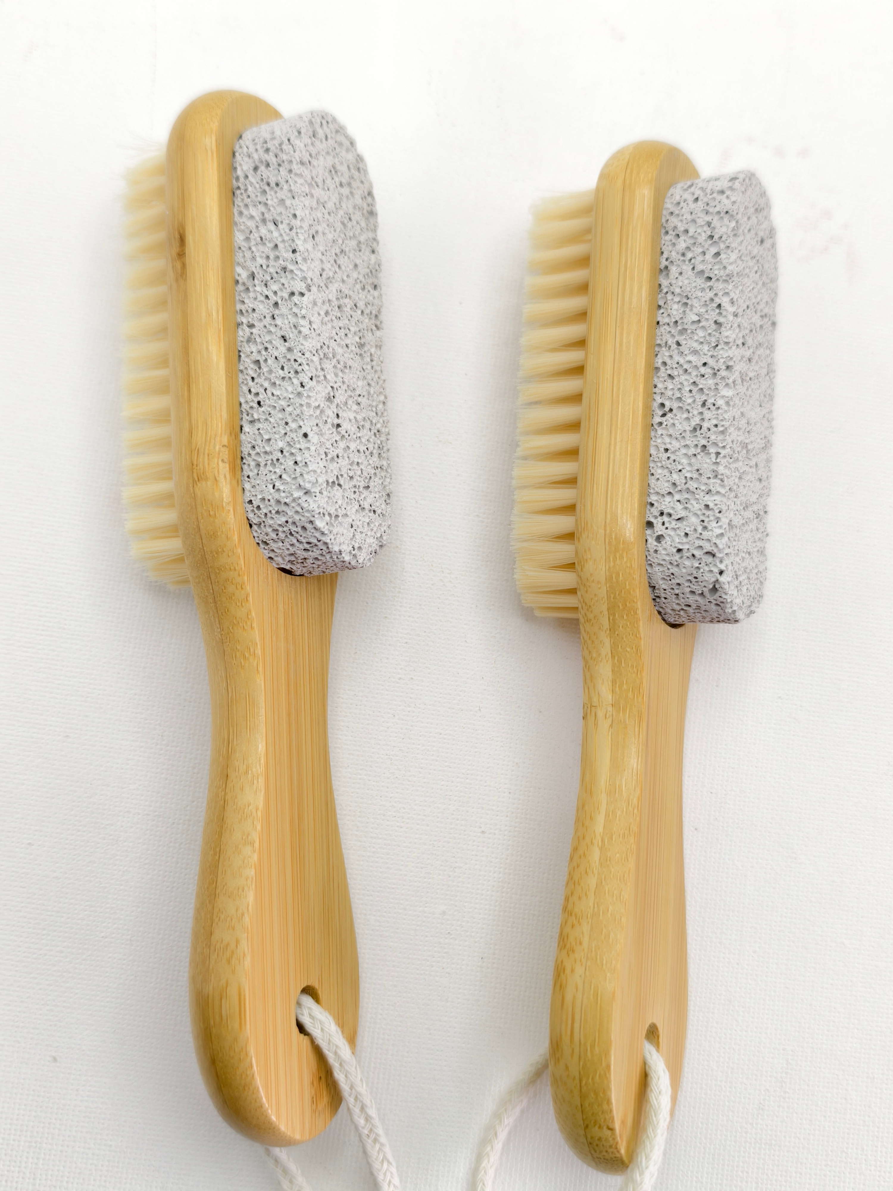 bamboo double-sided pumice stone brush bamboo double-sided pumice stone brush