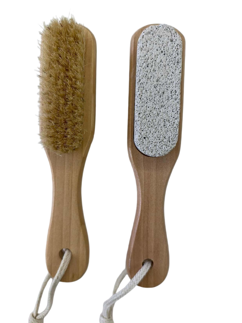 wooden double-sided pumice stone brush wooden double-sided pumice stone brush